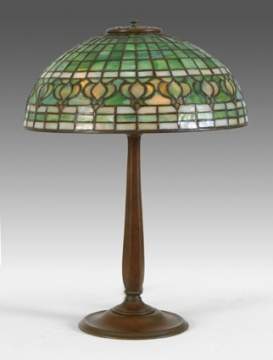 Tiffany Studios Pomegranate Bronze & Leaded Lamp 